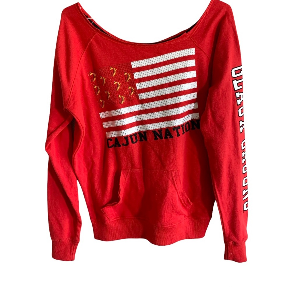 Rhinestone embellished sweatshirt